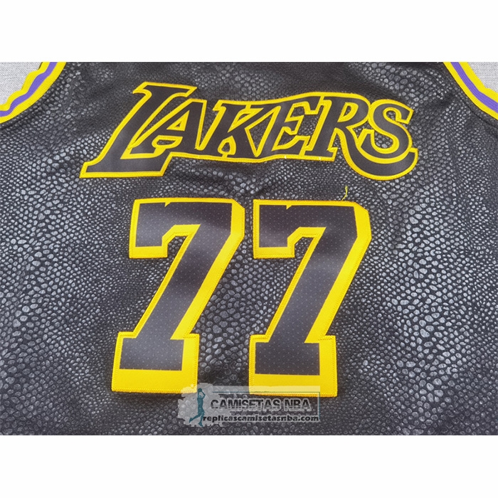 Camiseta Nino Los Angeles Lakers Luka Doncic NO 77 2024-25 Negro